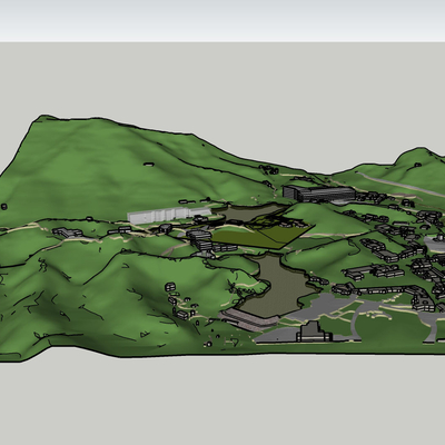 Mountain terrain micro-terrain landscape mountain back scenery mountain