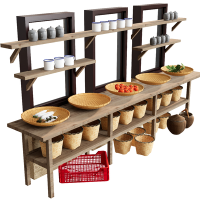 Country Tableware Storage Rack