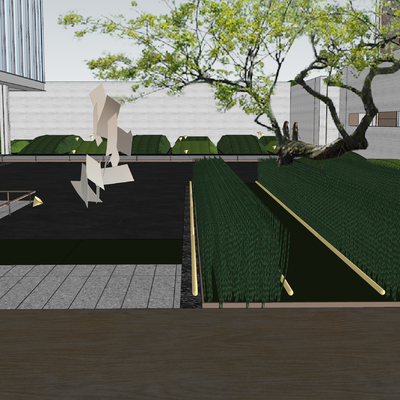 Design of real estate landscape in demonstration area