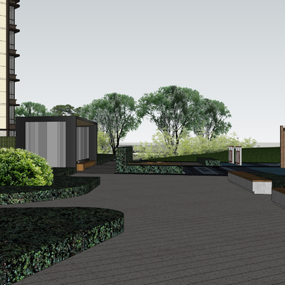 Design of real estate landscape in demonstration area