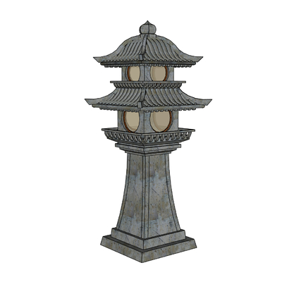 Chinese-style stone lamp