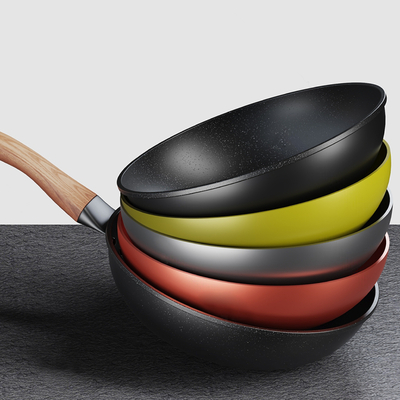 Color wok non-stick pan