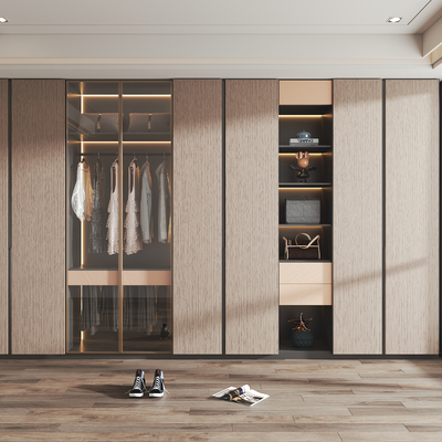 Wood Finish Wardrobe Closet