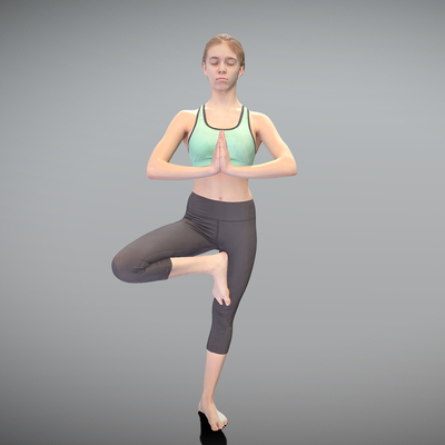 Yoga beauty standing posture beauty beauty model