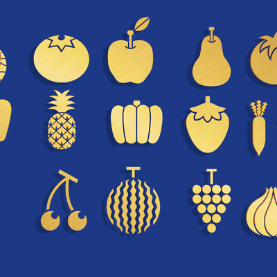 Fruit Wall Stickers Silhouette