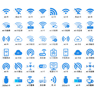 Wifi icon signal logo wireless network wireless network identification