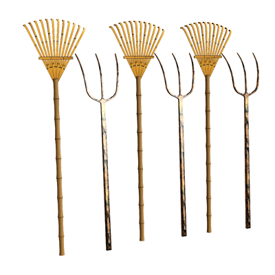 Bamboo rake farming tools grass rake