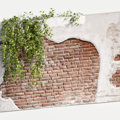 Tengman damaged wall art wall red brick wall