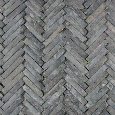 Gray brick and blue brick ground pavement