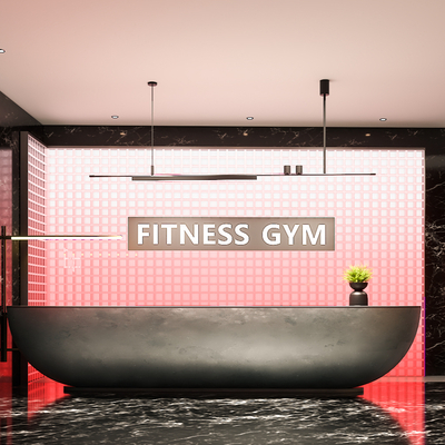 Modern gym front desk