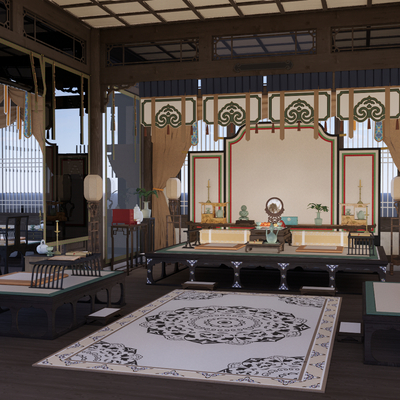 Chinese ancient building living room study