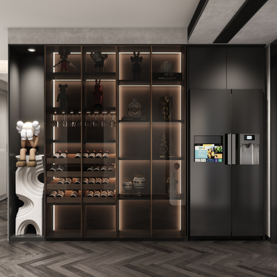 Modern Wine Cabinet Refrigerator Cabinet