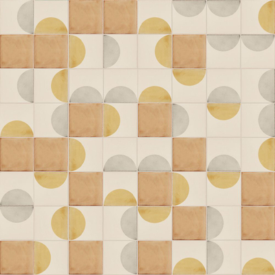 Yellow Tile Patchwork Floor Tile