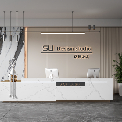 Modern company reception desk