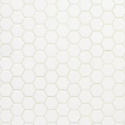 white hexagonal brick