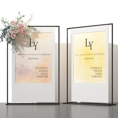 Display card poster stand display rack wedding card