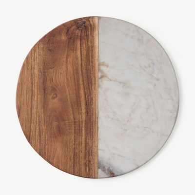 Wood grain marble art pendant