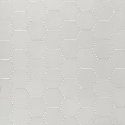 white hexagonal brick