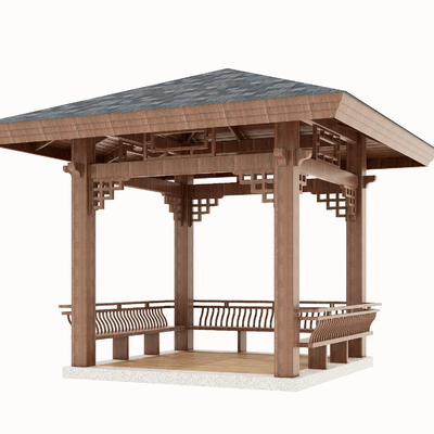 Neo-Chinese Style Four Corner Gazebo Landscape Gazebo