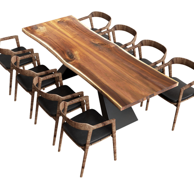 Log dining table