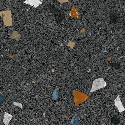 Black terrazzo