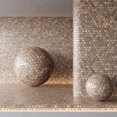 Modern Mosaic Metal Mosaic Wall Tiles