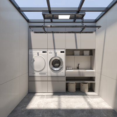 Modern Laundry Room Balcony Clothes Drying Room