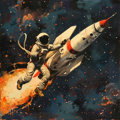 Children's Room Hanging Painting Astronaut Space Wallpaper Painting