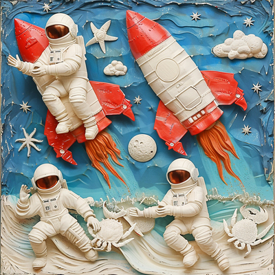 Children's Room Hanging Painting Children's Wallpaper Astronaut Painting