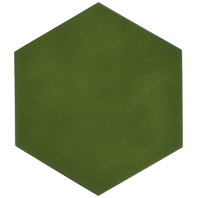 Green solid color hexagonal brick