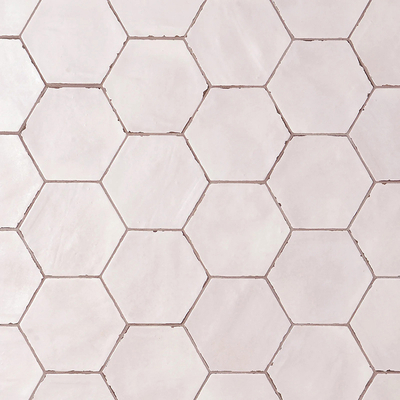 Pink hexagonal brick