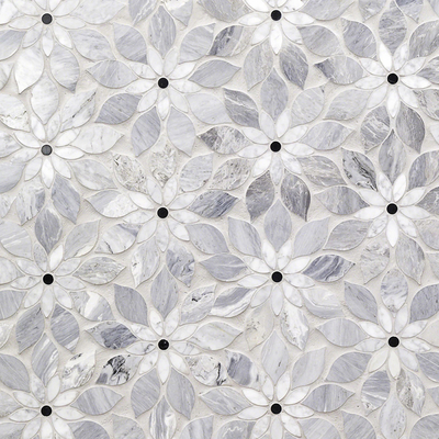 gray flower mosaic