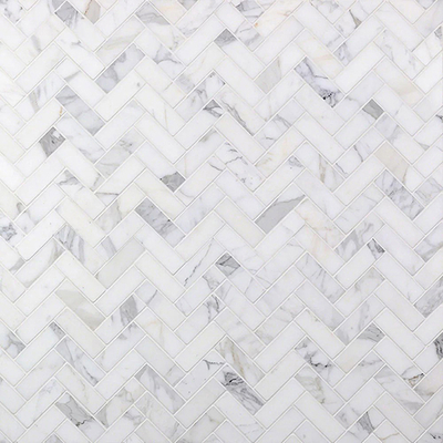 White marble stone mosaic