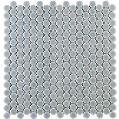 gray round tile mosaic