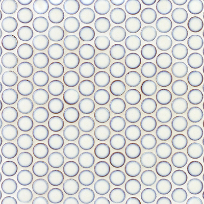 White Round Tile Mosaic