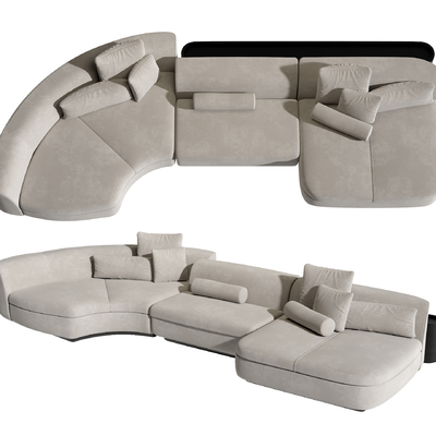 Modern Multiplayer Sofa Curved Sofa