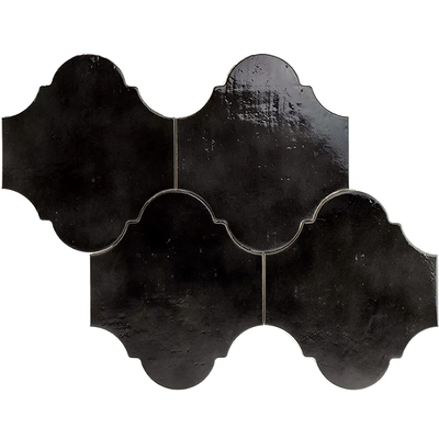 Black Stone Lantern Shape Tile Mosaic