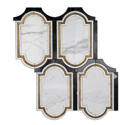 White marble stone art mosaic