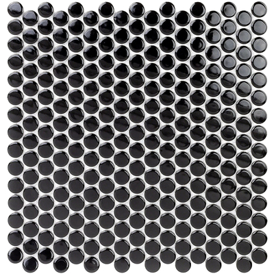 Black Round Tile Mosaic