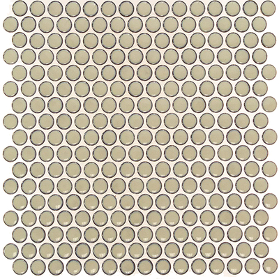 gray round tile mosaic