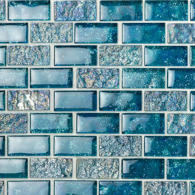 Baked Blue Art Long Brick Strip Brick