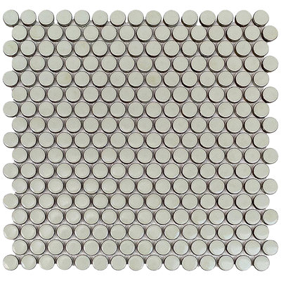 gray round tile mosaic