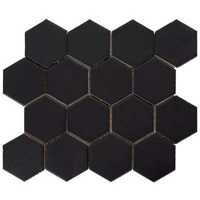 Black Hexagon Tile Mosaic