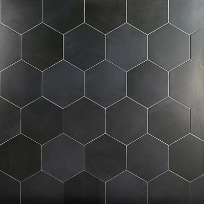 Black stone hexagonal brick