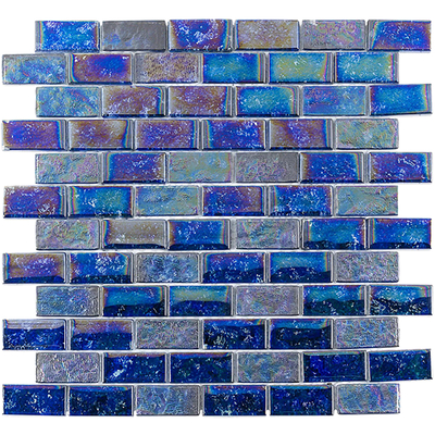 Baked Blue Art Long Brick Strip Brick