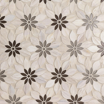 gray flower mosaic