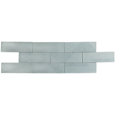 Blue Art Stone Pattern Long Brick Strip Brick