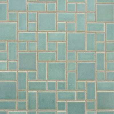 Green Modern Minimalist Parquet Mosaic Tile