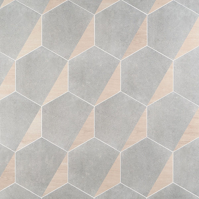 gray hexagonal brick