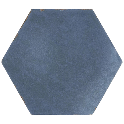 blue hexagonal brick